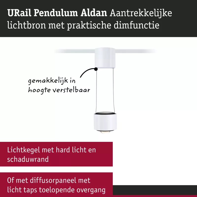 URail Pendelleuchte Aldan 750 lm 8,5 W 3000 K dimmbar 230 V Signal weiß