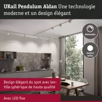 URail Suspension Aldan 750lm 8,5W 4000K gradable 230V Blanc signal - système d'accrochage et décoration - détail 4