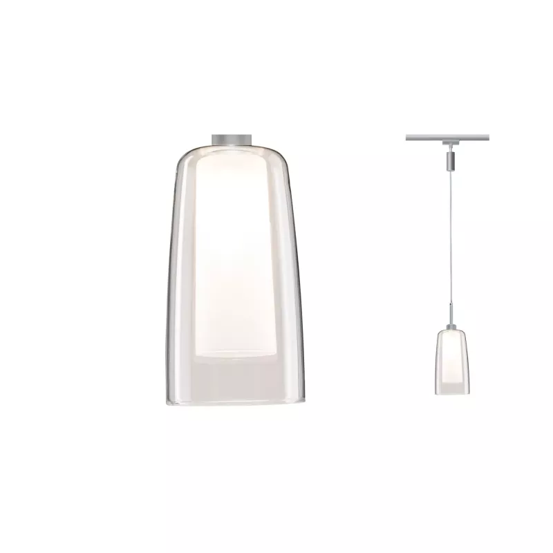 URail Suspensión Arido II GU10 560lm 5W 2700K 230V Cromo mate, Transparente, Satinado