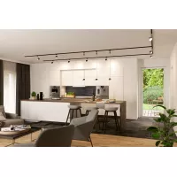 Lámpara de suspensión URail Capsule II, 400 lm, 6,3 W, 2700 K, regulable, 230 V, color negro mate y cromo. - système d'accrochage et décoration - détail 5
