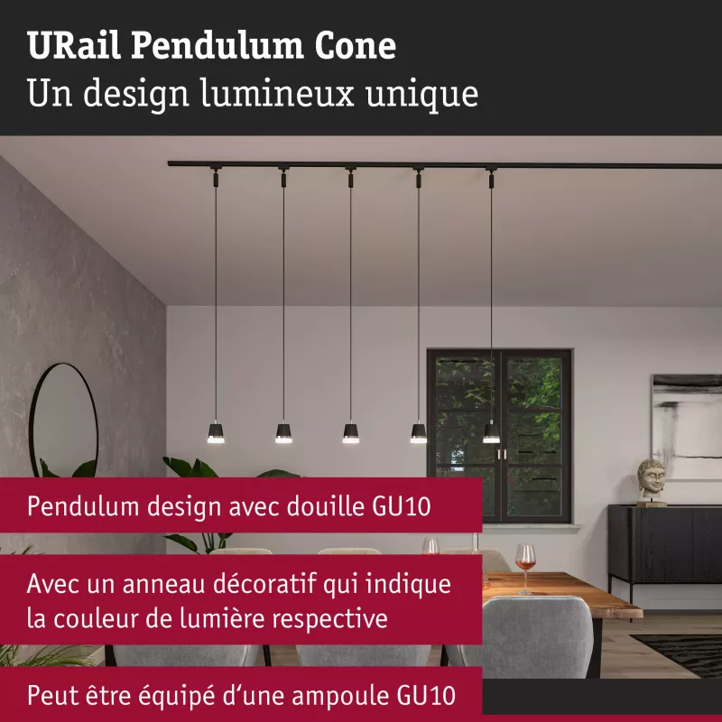 URail Aufhängungskonus GU10 max. 10W dimmbar 230V