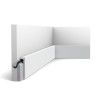 SX171-RAL9003 ORAC Battiscopa RAL9003 in polimero resistente L200 x H10 x L2,2 cm ORAC DECOR 3 - Cimaise Tableau 