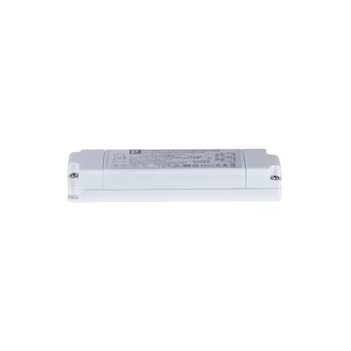 VDE-konformer elektronischer Flachhalogen-Wechselstromtransformator, max. 20–70 W, 230/12 V, 70 VA, weiß