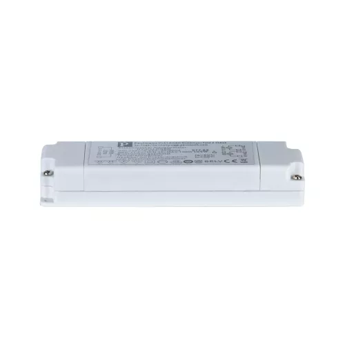 Transformador de CA plano electrónico VDE para lámparas halógenas, máx. 35-105 W, 230/12 V, 105 VA, color blanco.