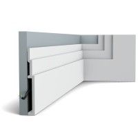 SX181 ORAC Battiscopa Duropolymer L200 x H20 x L2,2 cm ORAC DECOR 4 - Cornice da Tavolo