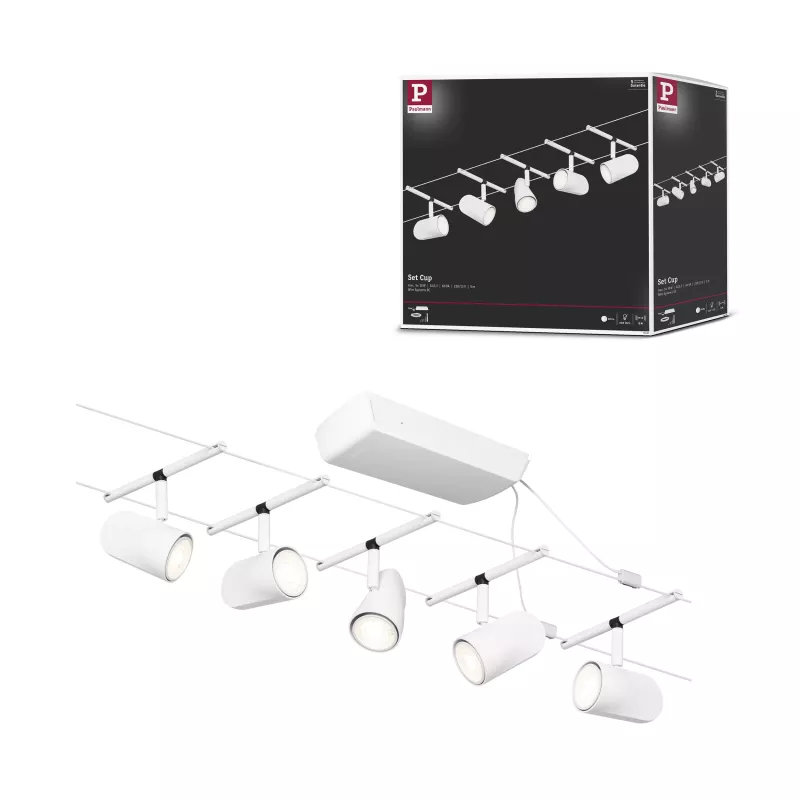 Kit básico del sistema de cables CorDuo Cup GU5.3 máx. 5x10W 230/12V