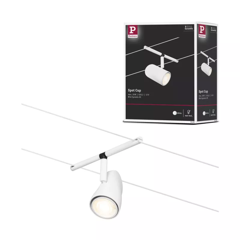 CorDuo Système sur câbles Cup Spot individuel GU5,3 max. 10W 12V PAULMANN 21 - Cimaise Tableau 