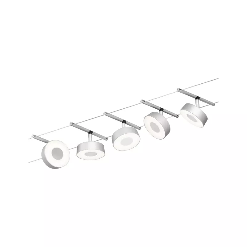 CorDuo LED Kreiskabelsystem Basisset 5x180lm 5x5W 3000K 230/12V - système d'accrochage et décoration