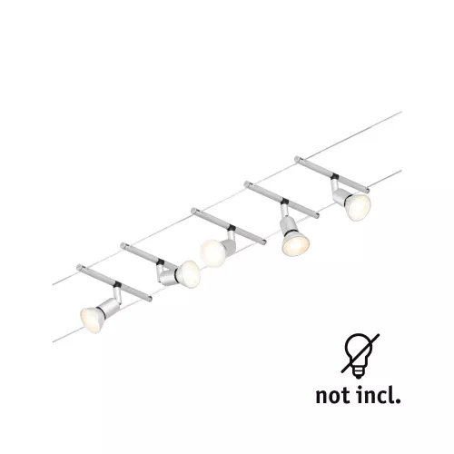 Kit básico del sistema de cable CorDuo Salt GU5.3 máx. 5x10W 230/12V PAULMANN 31 - Cimaise Tableau 