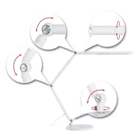 Lampe de bureau LED 3-Step-Dim FlexBar White Switch 700lm - système d'accrochage et décoration - détail 6