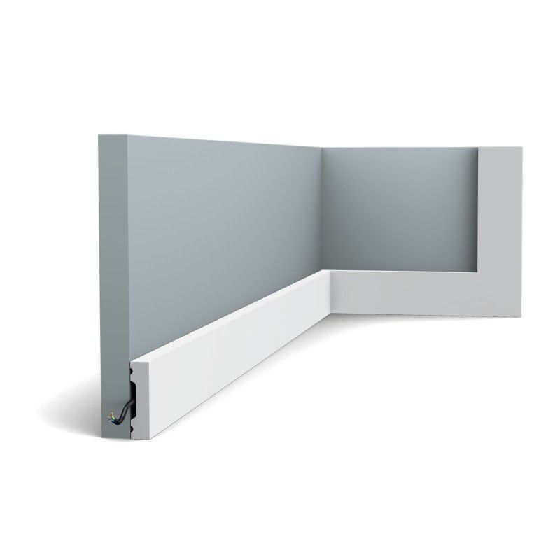 SX162-RAL9003 ORAC Battiscopa RAL9003 in Duropolymer L200 x H4 x L1 cm ORAC DECOR 3 - Cimaise Tableau 