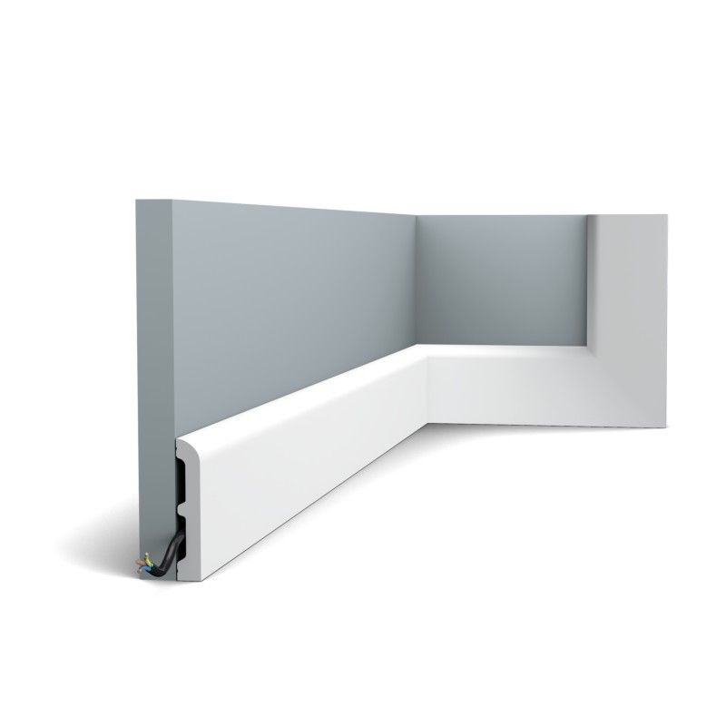 SX183-RAL9003 ORAC Plinthe RAL9003 Duropolymer L200 x H7,5 x L1,3 cm ORAC DECOR 5 - Cimaise Tableau 