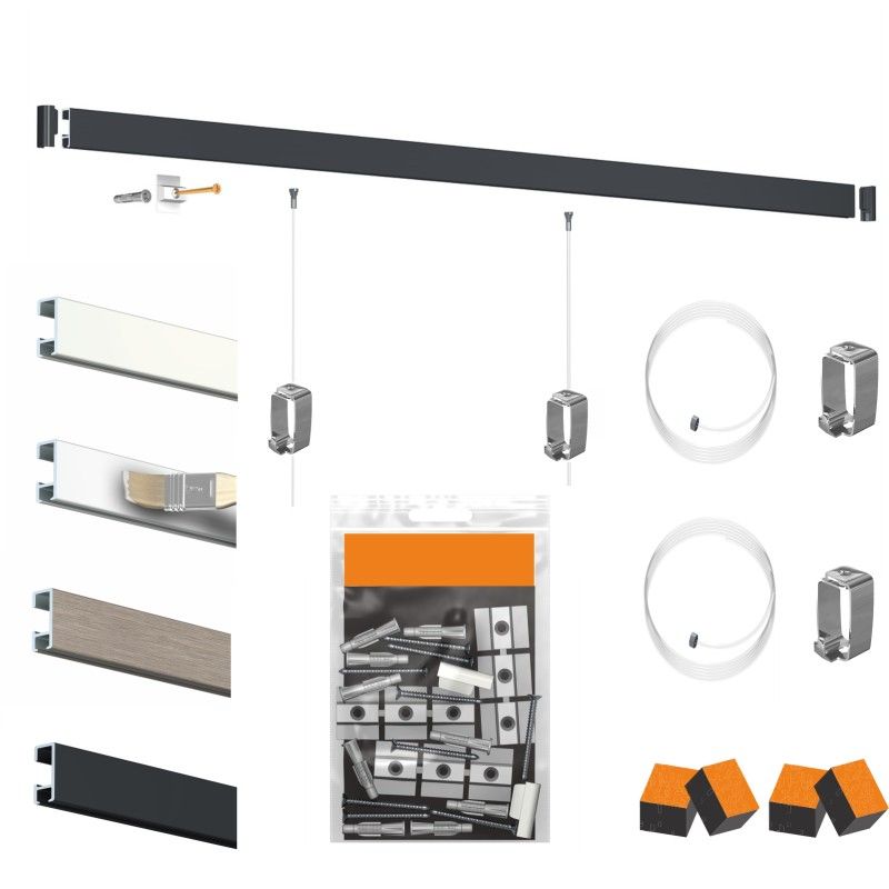 Pack cornice click rail artiteq ECO Cimaise Tableau 3 - Cimaise Tableau
