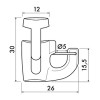 Self-locking Crochet Newly H100 hook safety system - 20kg - suspention candles tables newly Newly 3 - Cimaise Tableau