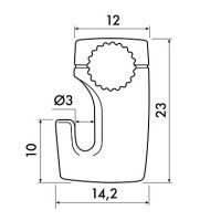 Crochet Newly H50 - 5kg - sospensione per quadri su binari tabella Newly Newly 4 - Cimaise Tableau