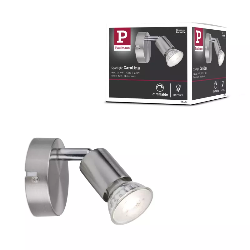 Spotlight Carolina GU10 230V max. 10W gradable