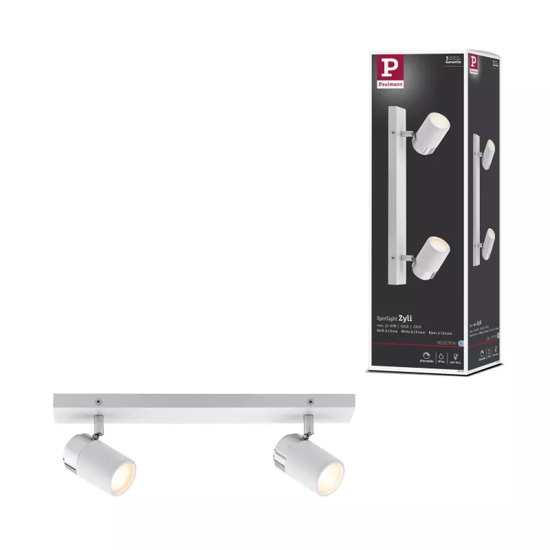Spotlight Zyli IP44 GU10 230V max. 2x10W gradable