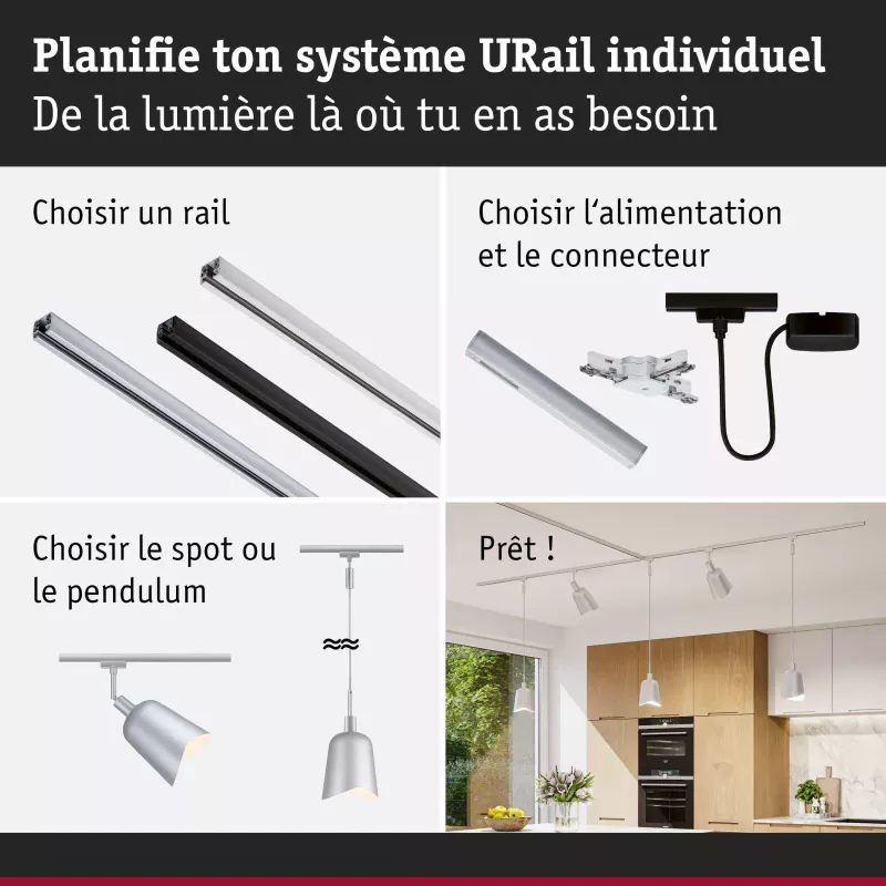 URail Lampshade DecoSystems Alvaro 144mm PAULMANN 34 - Cimaise Tableau 