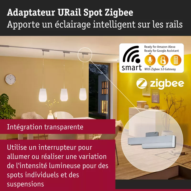 URail Smart Home Zigbee 3.0 Rail Adapter PAULMANN 32 - Cimaise Tableau 