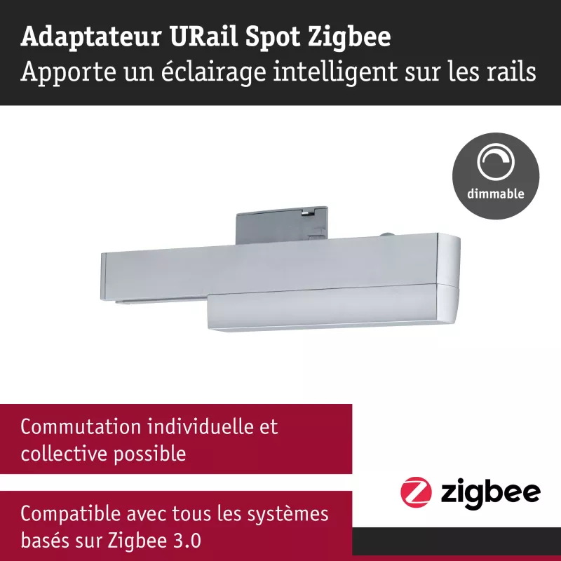 URail Smart Home Zigbee 3.0 Schienenadapter PAULMANN 33 - Cimaise Tableau 