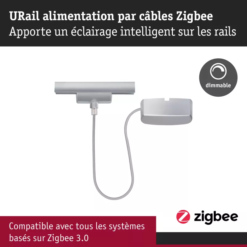 Fuente de alimentación URAil Zigbee 3.0, cable de 1 m como máximo. PAULMANN 30 - Cimaise Tableau 