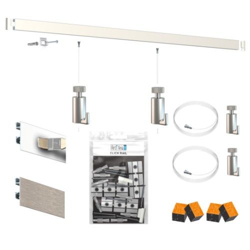Pacco di sospensione per quadri click rail Pro Artiteq PREMIUM. Cimaise Tableau 1 - Cimaise Tableau 