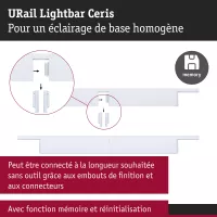Barra de luz URail con atenuación en 3 pasos, color Ceris, 850 lm, 9,5 W, 4000 K, regulable, 230 V - système d'accrochage et décoration - détail 5