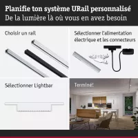 URail Lightbar 3-Step-Dim Zelos 1100lm 10W 4000K gradable 230V - système d'accrochage et décoration - détail 6