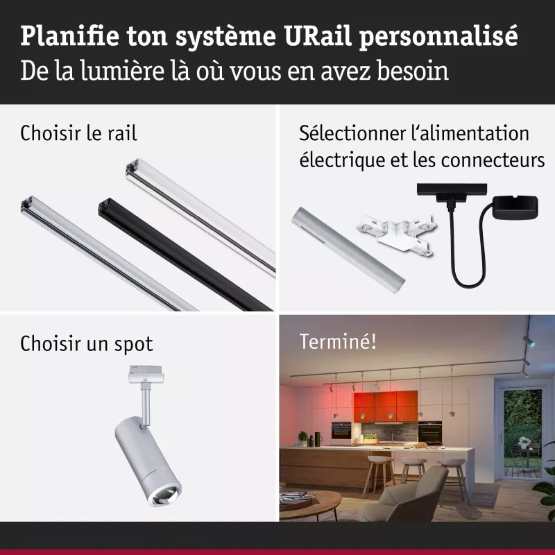 URail Spot Smart Home Zigbee 3.0 Tarie RGBW 230lm 4,5W RGBW+ dimmbar 230V PAULMANN 44 - Cimaise Tableau 