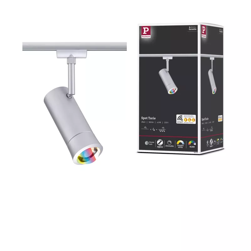 URail Spot Smart Home Zigbee 3.0 Tarie RGBW 230lm 4.5W RGBW+ regulable 230V PAULMANN 48 - Cimaise Tableau 