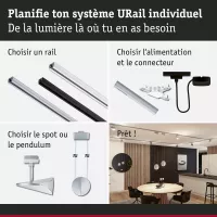 URail Track spotlight 3-Step-Dim Alejandro 800lm 10W 4000K dimmable 230V - système d'accrochage et décoration - détail 7