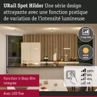 URail Schienenstrahler, 3-stufig dimmbar, Hildor, 850 lm, 15 W, 3000 K, 230 V - système d'accrochage et décoration - détail 6