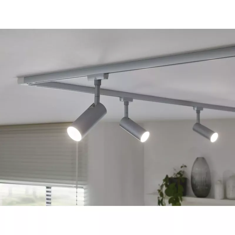 Foco para riel URail Tubo con atenuación en 3 pasos, foco individual de 190 lm, 4 W, 3000 K, regulable, 230 V PAULMANN 30 - Cima