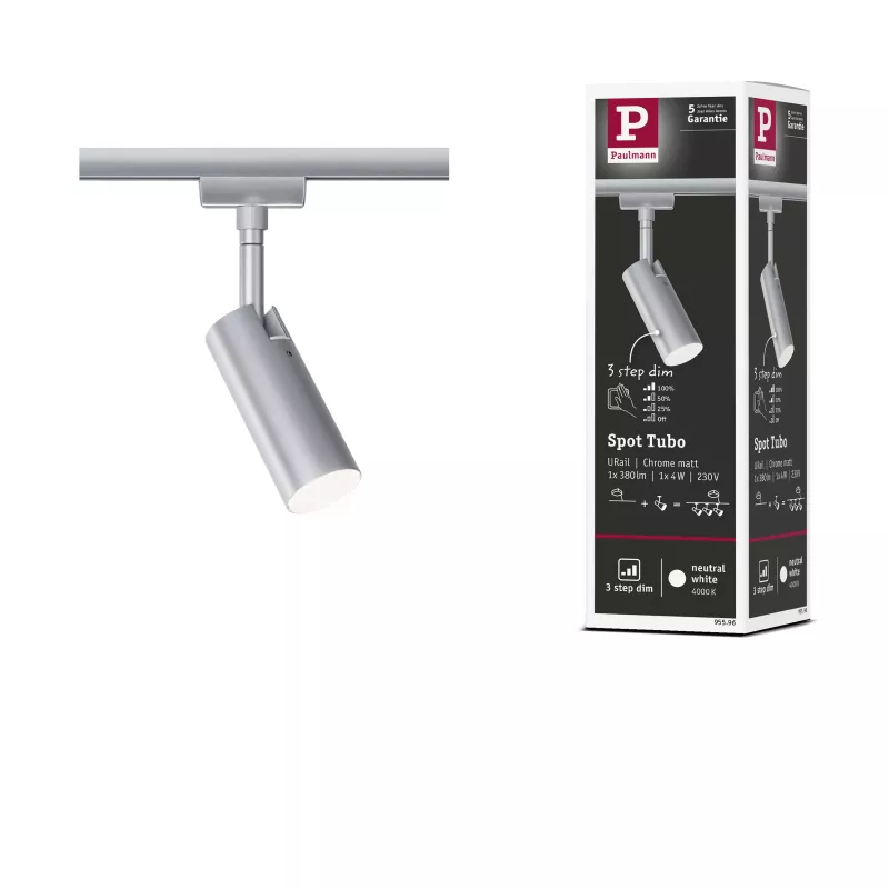 URail Schienenstrahler, 3-stufig dimmbar, 230 lm, 4 W, 4000 K, 230 V PAULMANN 31 - Cimaise Tableau 