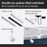URail Spot sur rail Cone Spot individuel GU10 max. 10W gradable 230V - système d'accrochage et décoration - détail 6