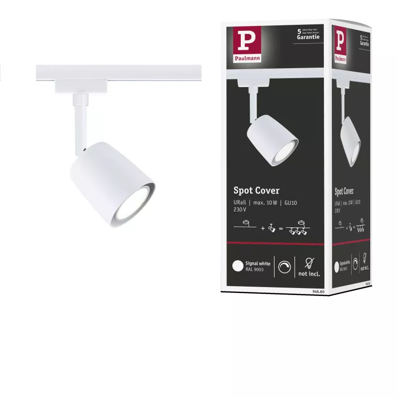 Cubierta para foco de vía URail, foco individual GU10, máx. 10 W, regulable, 230 V PAULMANN 42 - Cimaise Tableau 