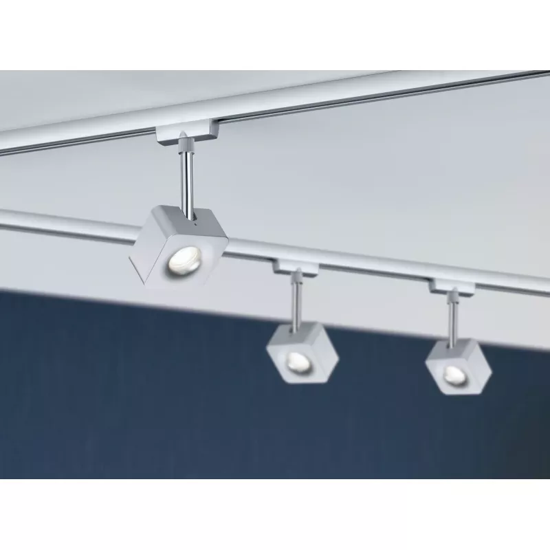 URail Schienenstrahler Würfel, Einzelstrahler, 540 lm, 8 W, 2700 K, dimmbar, 230 V