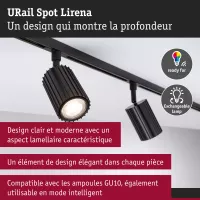 URail Schienenstrahler Lirena GU10 max. 10W 230V - système d'accrochage et décoration - détail 3