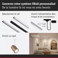 URail Luxury track spotlight GU10 max. 10W dimmable 230V - système d'accrochage et décoration - détail 8