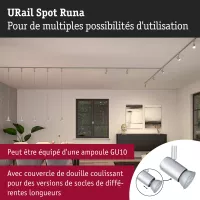 Foco para riel URail Runa Foco individual GU10 máx. 10W regulable 230V - système d'accrochage et décoration - détail 6