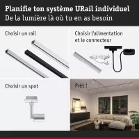 URail Track spotlight Salt Spot individual GU10 max. 10W dimmable 230V - système d'accrochage et décoration - détail 8