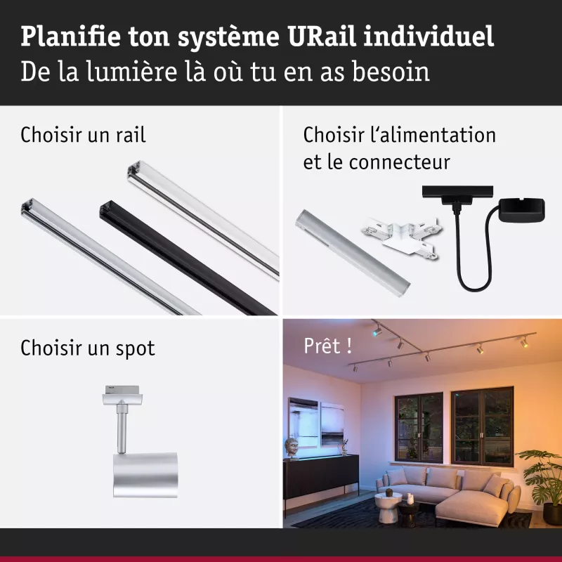 URail Track spotlight Smart Home Zigbee 3.0 Luxury GU10 350lm 4.8W RGBW+ dimmable 230V