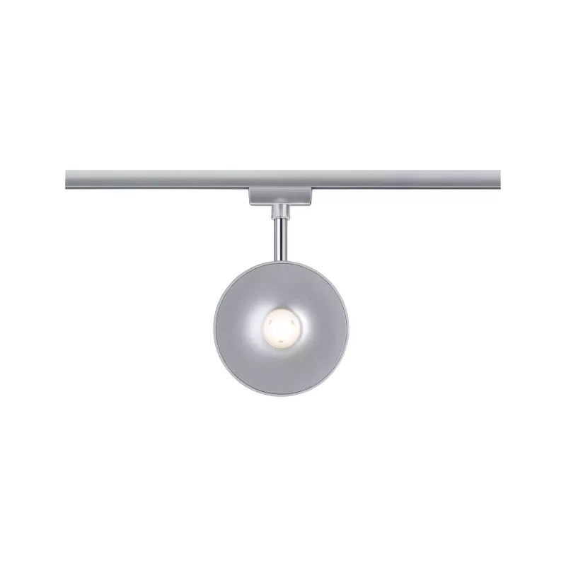 Foco individual esférico para riel URail, 493 lm, 7 W, 2700 K, regulable, 230 V.