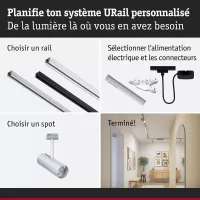 Foco para riel URail Theron, foco individual de 1100 lm, 11 W, 4000 K, regulable, 230 V - système d'accrochage et décoration - détail 7