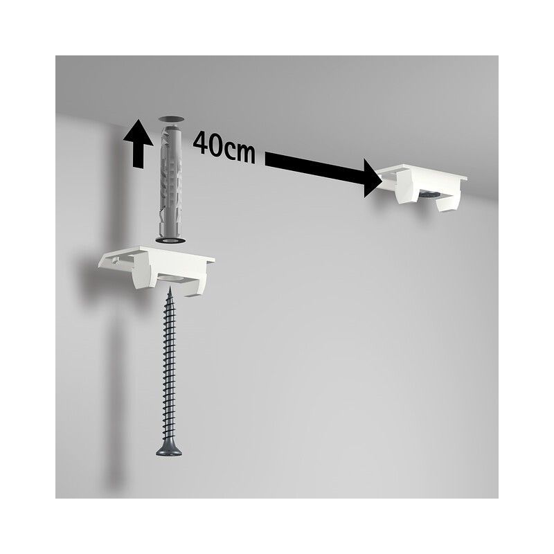 Pacco cornice Click Up, binario a soffitto ECO Newly 2 - Cimaise Tableau 