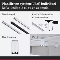 URail Spot auf Schienen, GU10, max. 10 W, dimmbar, 230 V - système d'accrochage et décoration - détail 5