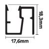 Newly pacchetto di binari per quadri da soffitto PREMIUM R40 Newly 2 - Cimaise Tableau 