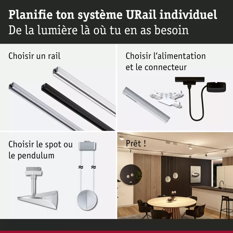 URail Pendelleuchte Alejandro, 3-stufig dimmbar, 800 lm, 10 W, 3000 K, 230 V PAULMANN 36 - Cimaise Tableau 