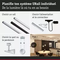 URail Suspension 3-Step-Dim Alejandro 800lm 10W 3000K dimmable 230V - système d'accrochage et décoration - détail 6