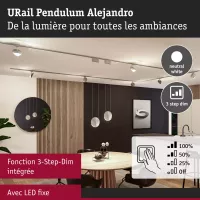 URail Suspension 3-Step-Dim Alejandro 800lm 10W 4000K dimmable 230V - système d'accrochage et décoration - détail 4